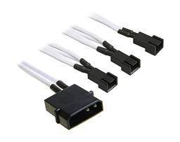 BitFenix Molex til 3 stk. 3-pin adapter - 20cm - Hvid