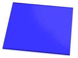 Plexiglas - 500x500mm - UV Blå