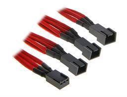 BitFenix 3-pin til 3 stk. 3-pin adapter - 60cm - Rød