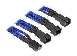 BitFenix 3-pin til 3 stk. 3-pin adapter - 60cm - Blå