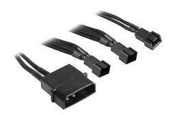 BitFenix Molex til 3 stk. 3-pin adapter - 20cm - Sort