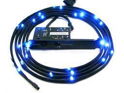 NZXT Sleeved LED Kit Cable - 2M - Blå