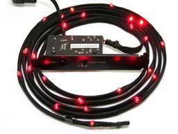 NZXT Sleeved LED Kit Cable - 1M - Rød