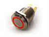 Lamptron Illuminated Switch Ring Type - Sølv / Rød